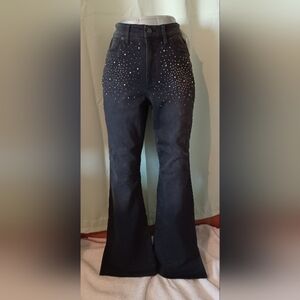 An INC Denim High Rise Flare Jeans